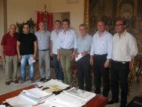 Presentazione Raduno Bandistico Da sx. Liistro, Pizzo, Zocco, Netti, G. Amenta, Mozzicato, P. Amenta, La Rosa